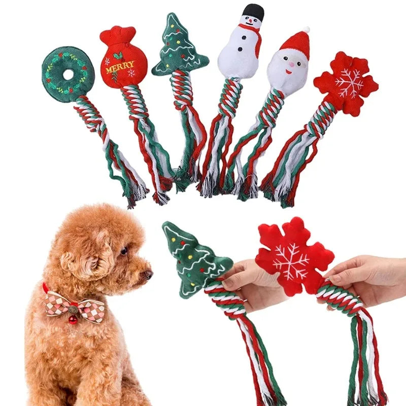 Interactive Squeaky Christmas chew Toys