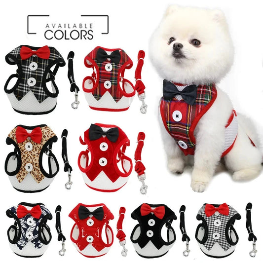 Christmas Pet Harness for Small Medium Dogs and Cats