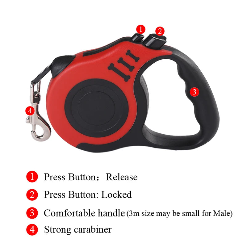 Automatic Retractable & Durable Dog Leash (3M and 5M)