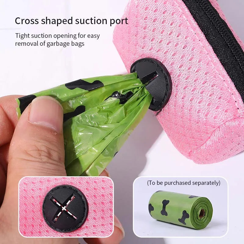 Portable Mesh Pet Poop Bag Dispenser